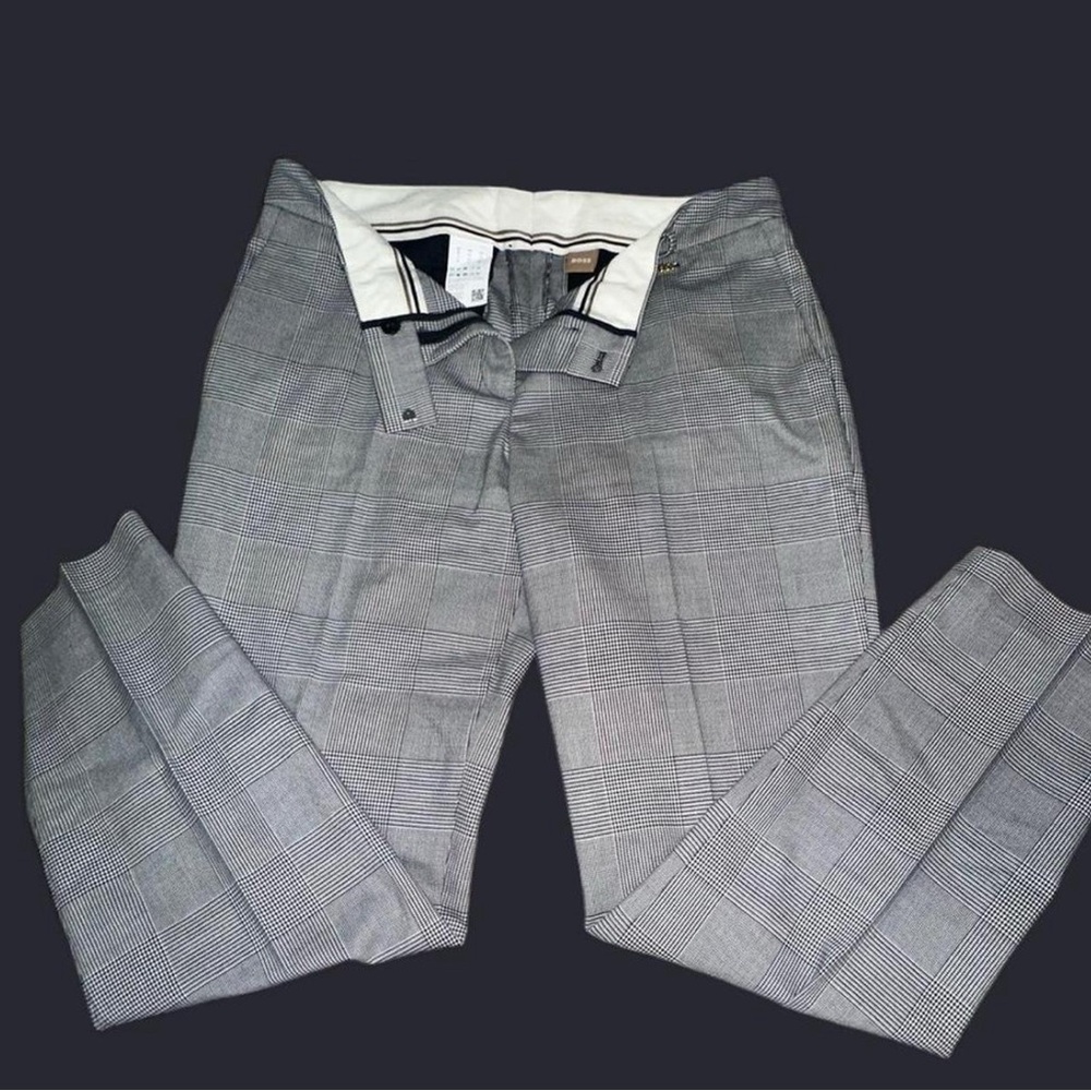 HUGO BOSS Woman’s Grey Plaid Dress Pants